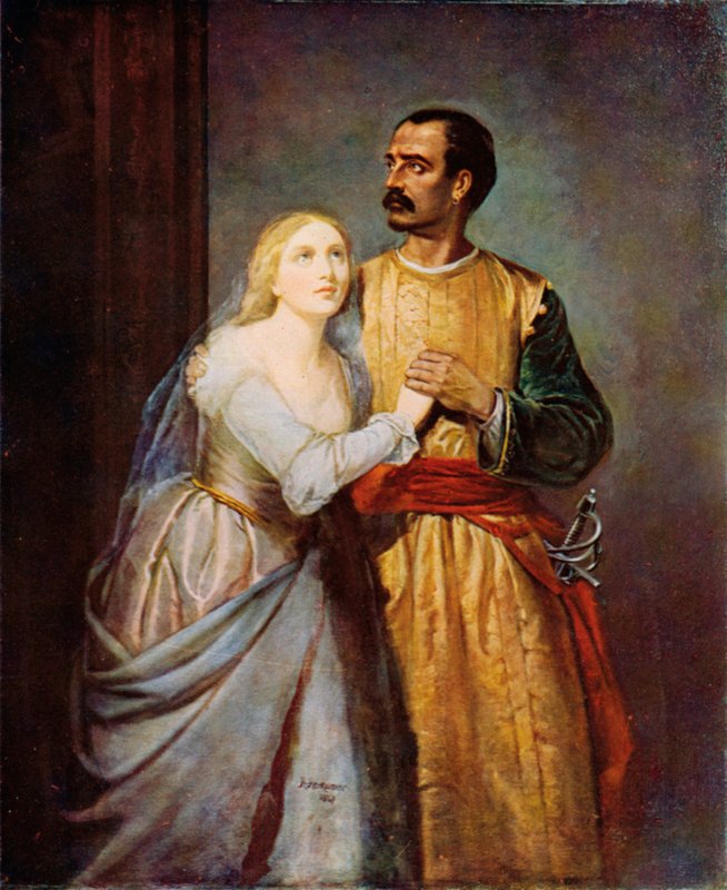 Shakespeare: Otello e Desdemona, Otello, Atto I, Scena 3 da Hubert von (after) Herkomer