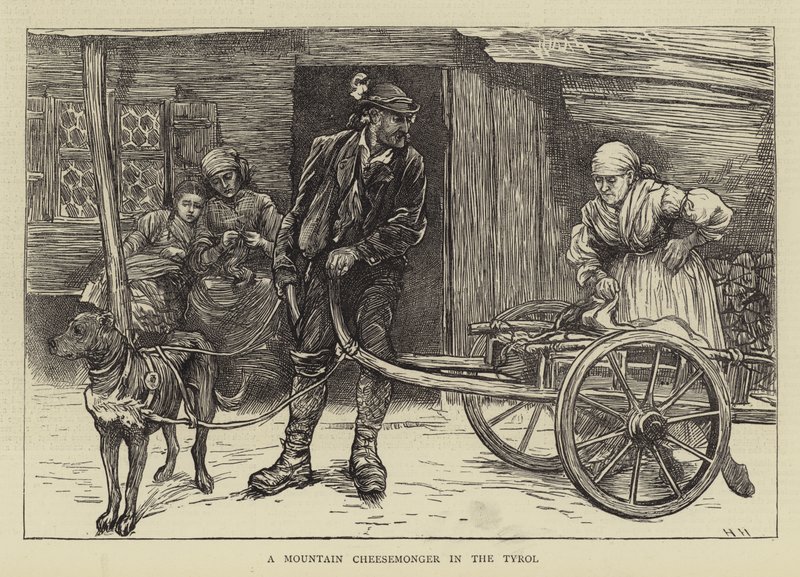 Un venditore di formaggi di montagna nel Tirolo da Hubert von Herkomer