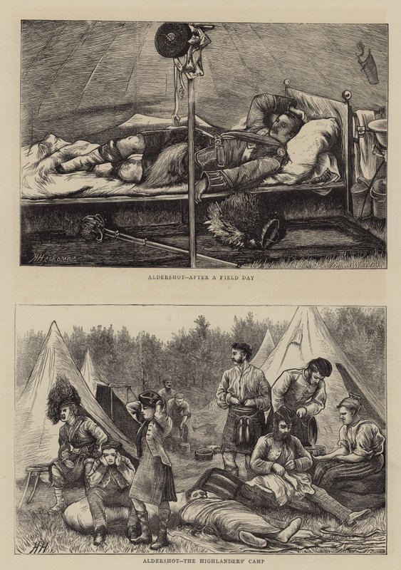 Aldershot, il campo degli Highlanders da Hubert von Herkomer