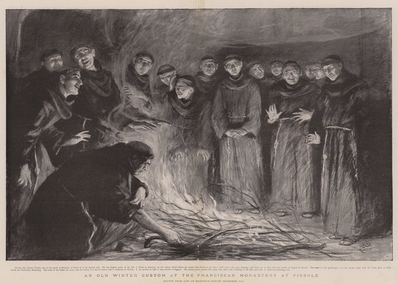 Un vecchio costume invernale al Monastero Francescano di Fiesole da Hubert von Herkomer