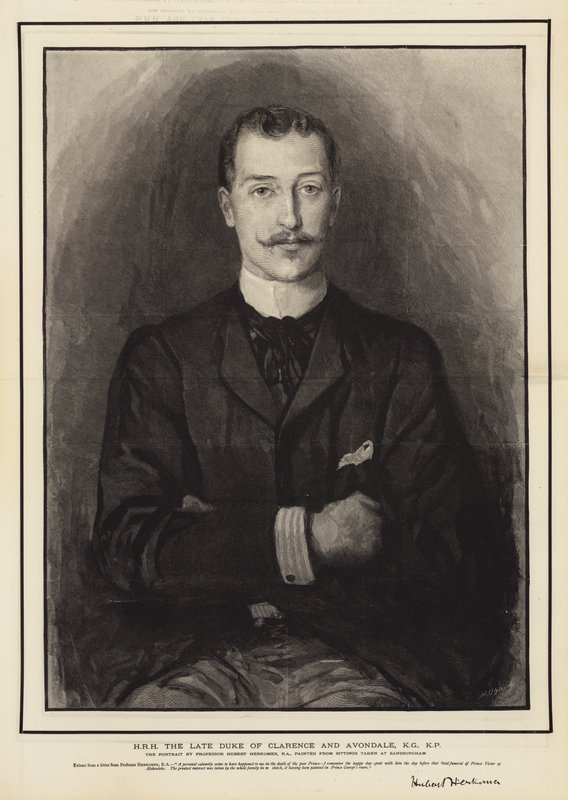 SAR il defunto Duca di Clarence e Avondale, KG, KP da Hubert von Herkomer