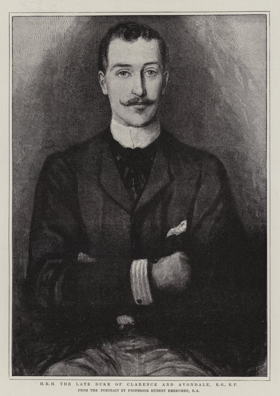 S.A.R. il defunto Duca di Clarence e Avondale, KG, KP da Hubert von Herkomer