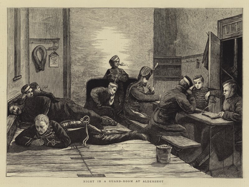 Notte in una guardia ad Aldershot da Hubert von Herkomer