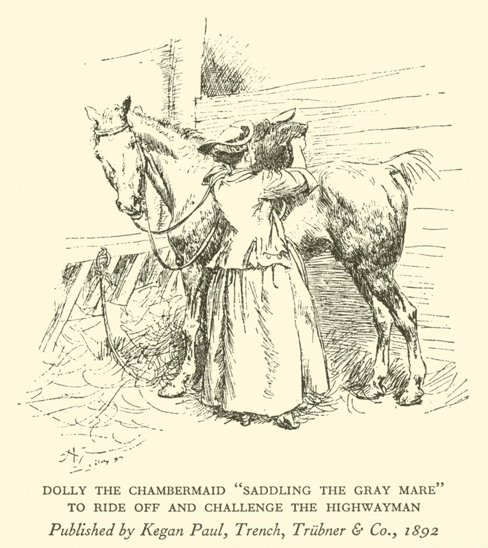 Dolly la Cameriera "Sellando la Cavalla Grigia", per Cavalcare e Sfida il Bandito da Hugh Thomson