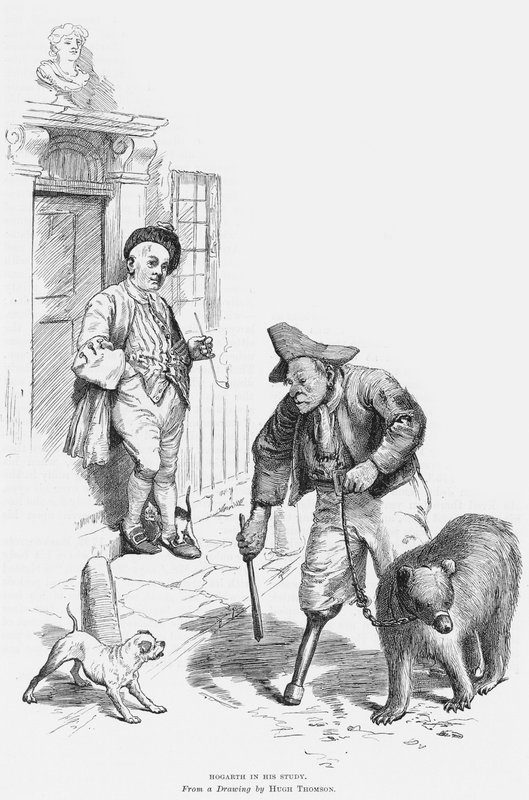 Hogarth nel suo studio da Hugh Thomson