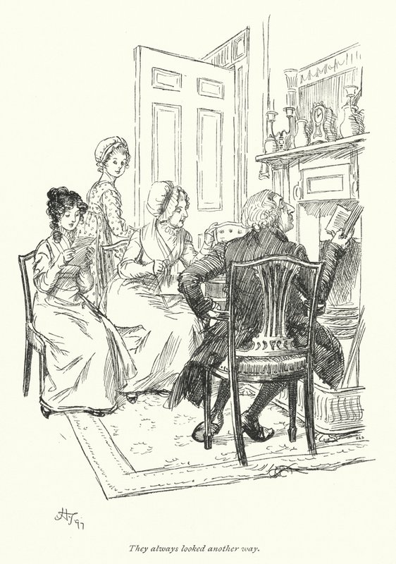 Illustrazione per Northanger Abbey di Jane Austen (litografia) da Hugh Thomson