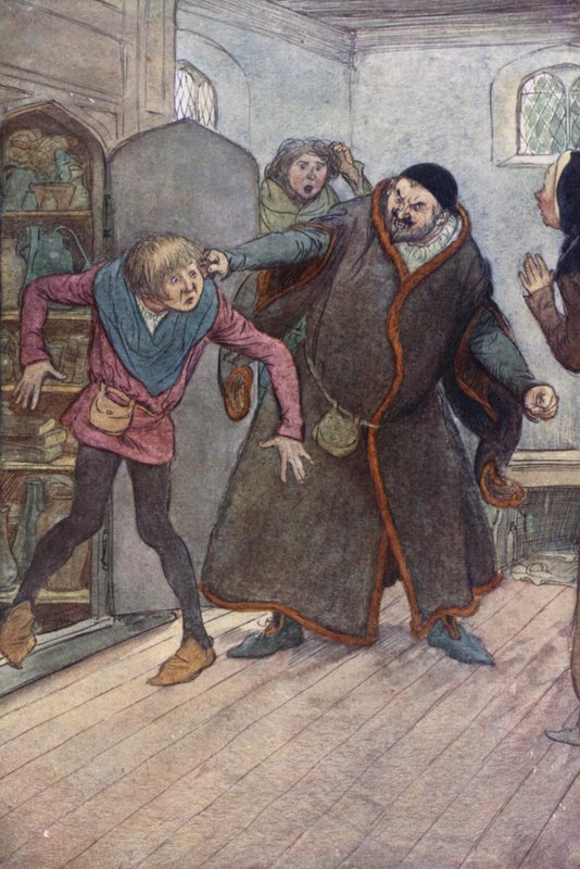 Illustrazione per Le Allegre Comari di Windsor (litografia a colori) da Hugh Thomson