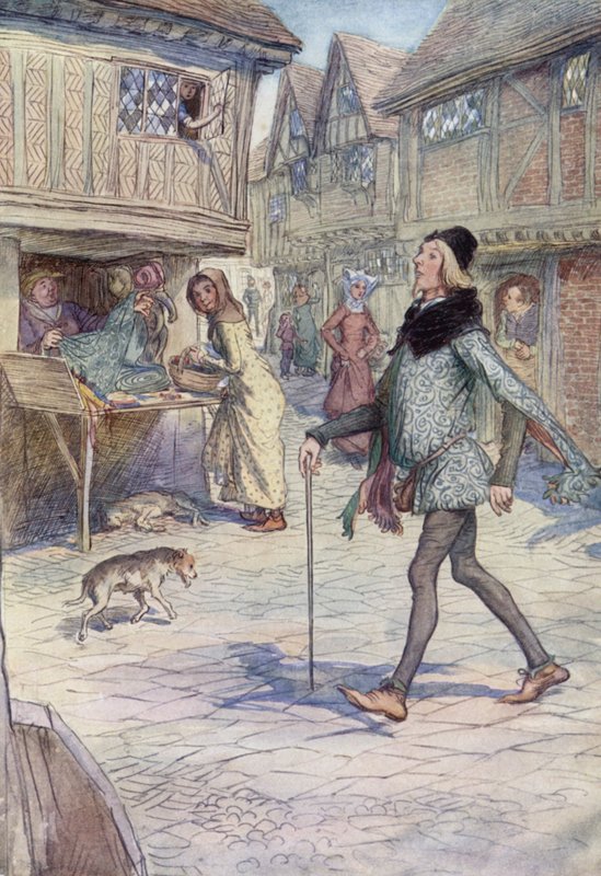 Illustrazione per Le allegre comari di Windsor da Hugh Thomson