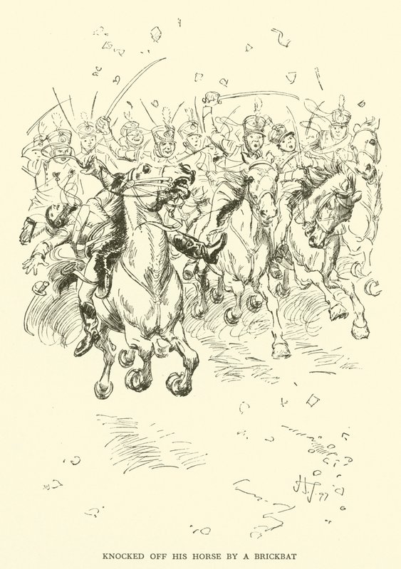 Buttato giù dal cavallo da un mattone da Hugh Thomson