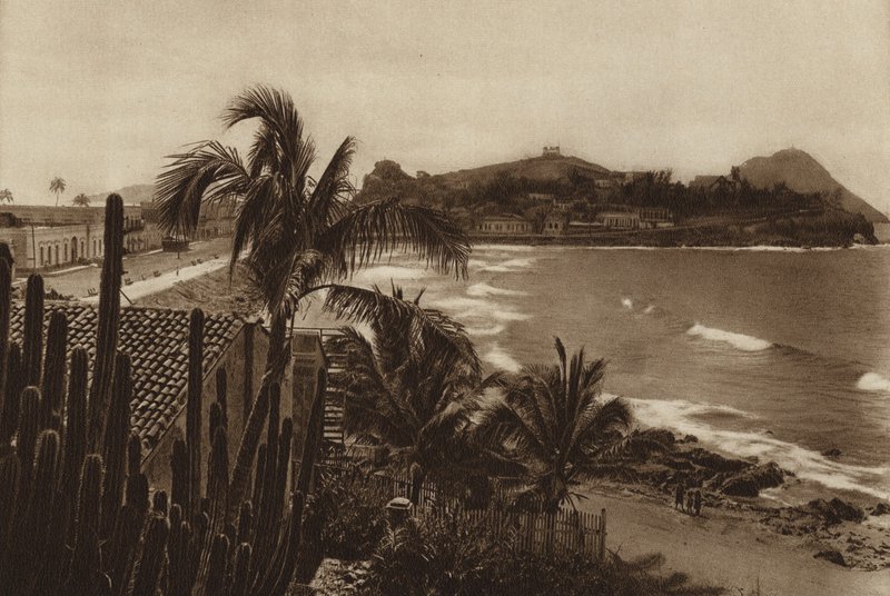 Messico: Baia di Mazatlan (foto b/n) da Hugo Brehme
