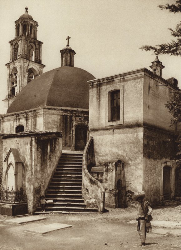 Messico: Cappella del Sacro Monte, Amecameca (foto b/n) da Hugo Brehme