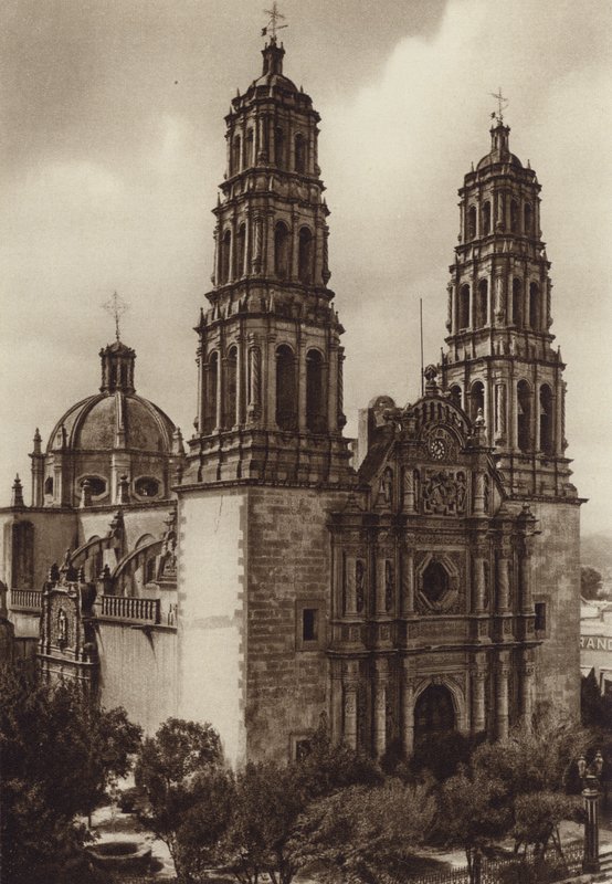 Messico: Cattedrale di Chihuahua (foto b/n) da Hugo Brehme