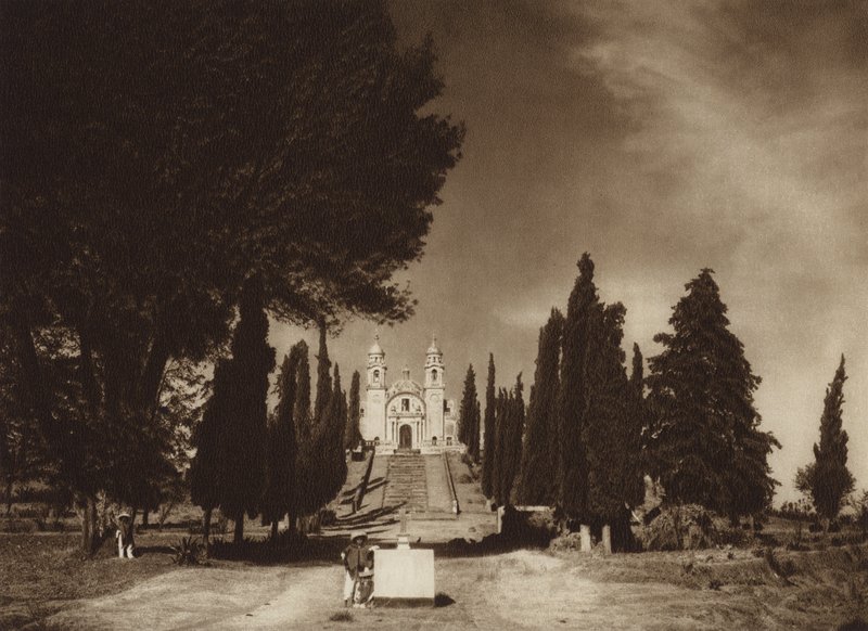 Messico: Cholula, Chiesa di Guadalupe (foto b/n) da Hugo Brehme