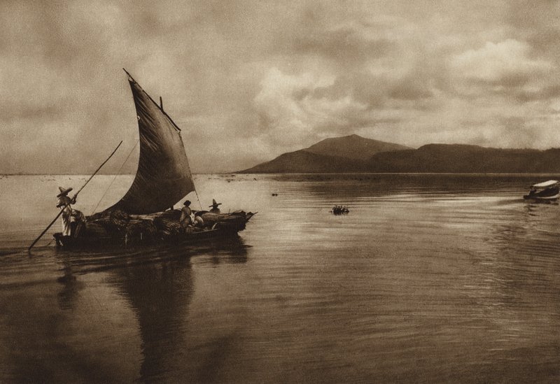 Messico: Lago Chapala (foto b/n) da Hugo Brehme