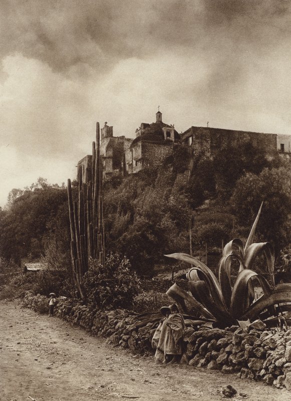 Messico: Chiesa di Tepepam (foto b/n) da Hugo Brehme