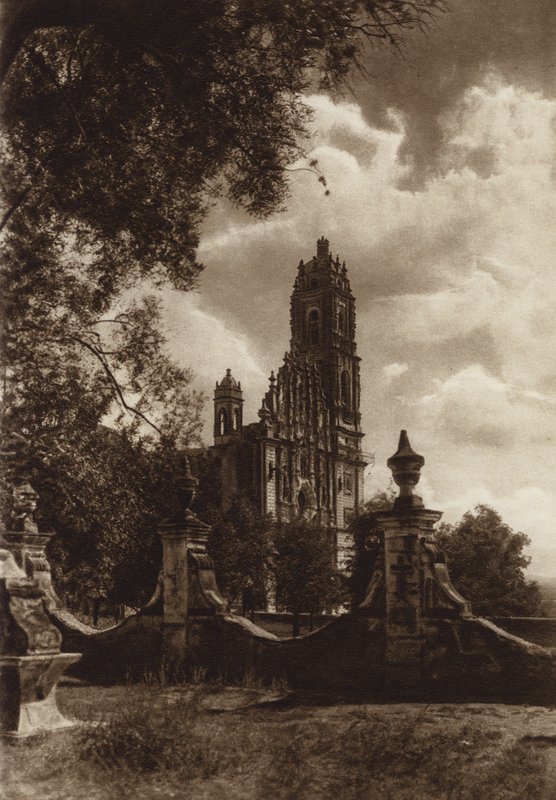 Messico: Chiesa di Tepozotlan (foto b/n) da Hugo Brehme