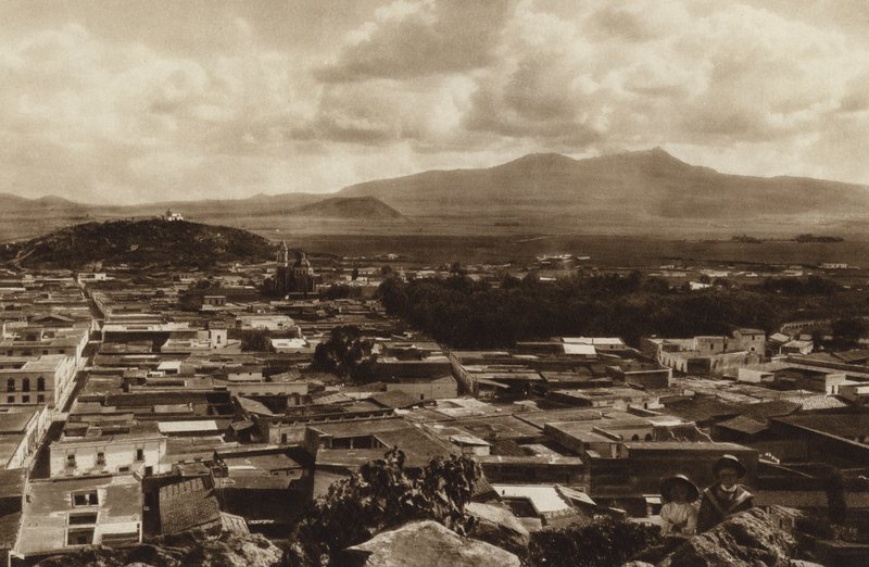 Messico: vista di Toluca (foto b/n) da Hugo Brehme