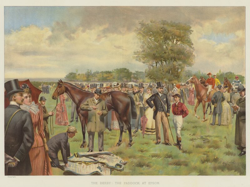Il Derby, il Paddock a Epsom da Isaac J. Cullin