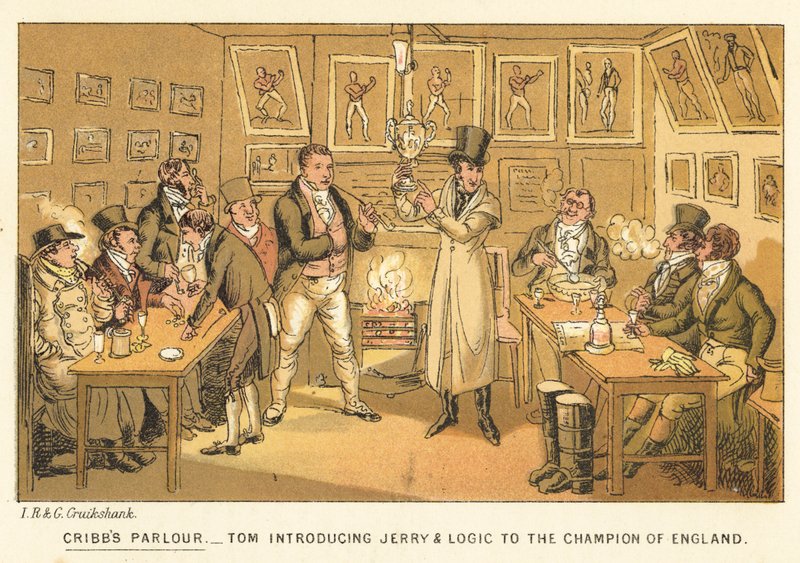 Il salotto di Cribb da Isaac, Robert and George Cruikshank