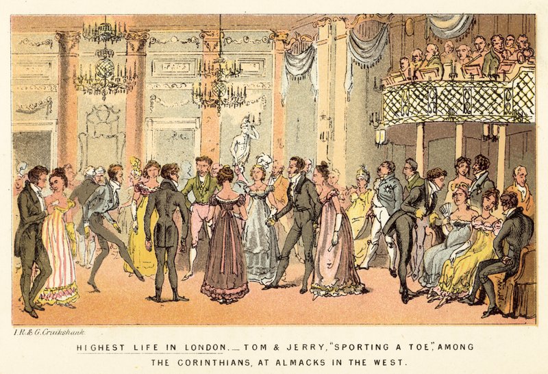 La vita più alta a Londra da Isaac, Robert and George Cruikshank