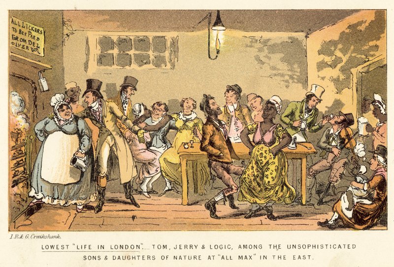La vita più bassa a Londra da Isaac, Robert and George Cruikshank