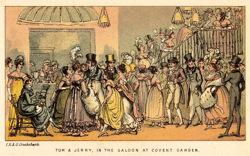 Tom e Jerry, nel salone al Covent Garden da Isaac, Robert and George Cruikshank