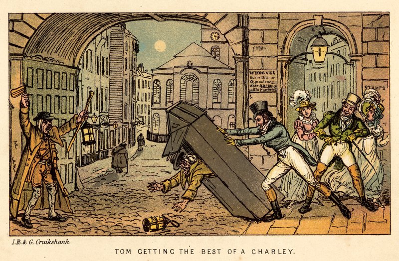 Tom che ha la meglio su Charley da Isaac, Robert and George Cruikshank