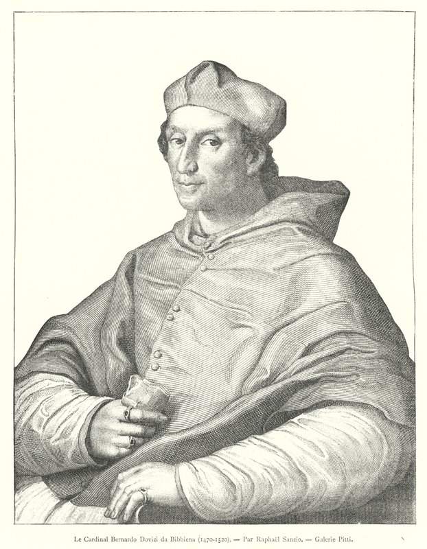 Il Cardinale Bernardo Dovizi da Bibbiena, 1470-1520, di Raffaello Sanzio, Galleria Pitti da Italian School