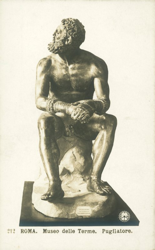 Boxer at Rest, Palazzo Massimo alle Terme, Rome (b/w photo) da Italian Photographer