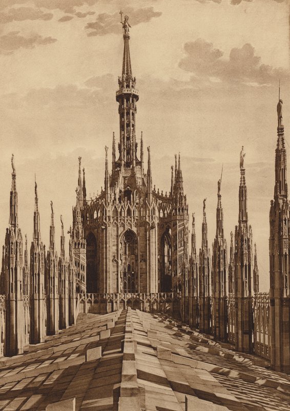 Duomo di Milano: Guglia maggiore (b/w photo) da Italian Photographer