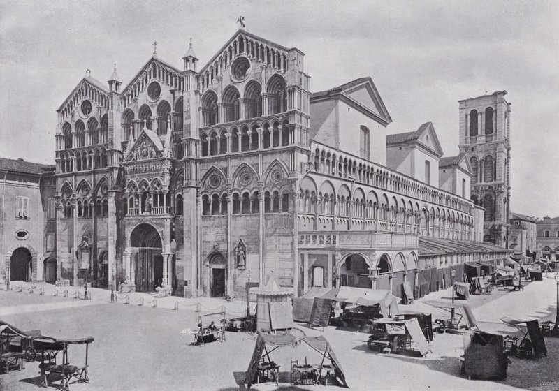 Italia: Cattedrale, Ferrara (foto in bianco e nero) da Italian Photographer