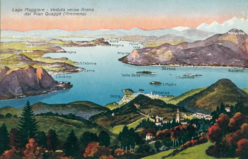 Lago Maggiore, Veduta verso Arona dal Pian Quagge, Premeno (colour photo) da Italian Photographer