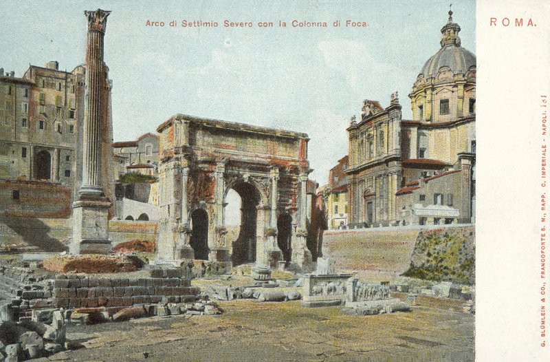 Roma, Italia, Arco di Settimio Severo, La Colonna di Foca da Italian Photographer