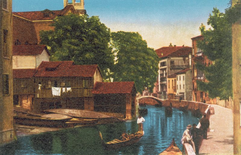 Venezia/Venice: Rio e Ponte S Trovaso Alle Zattere (coloured photo) da Italian Photographer