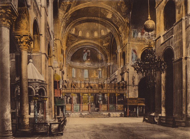 Venezia / Venice: Interno Chiesa S Marco (coloured photo) da Italian Photographer