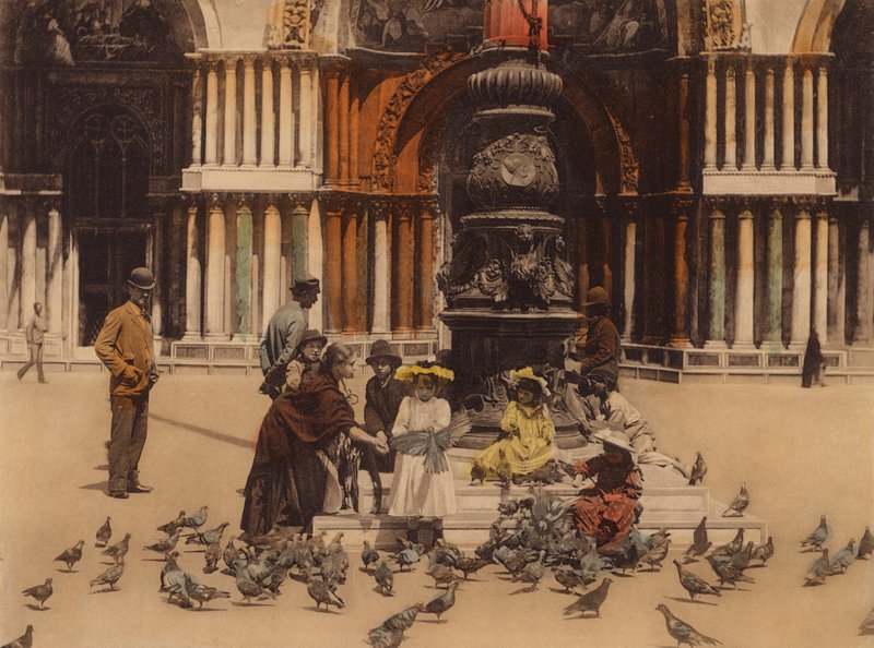 Venezia / Venice: Piccioni (coloured photo) da Italian Photographer