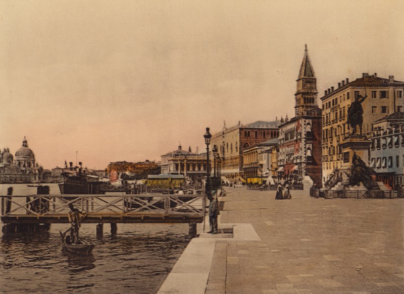 Venezia / Venice: Riva degli Schiavoni (coloured photo) da Italian Photographer