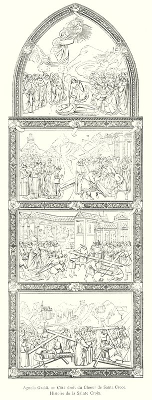 Agnolo Gaddi, lato destro del coro di Santa Croce, storia della Santa Croce da Italian School