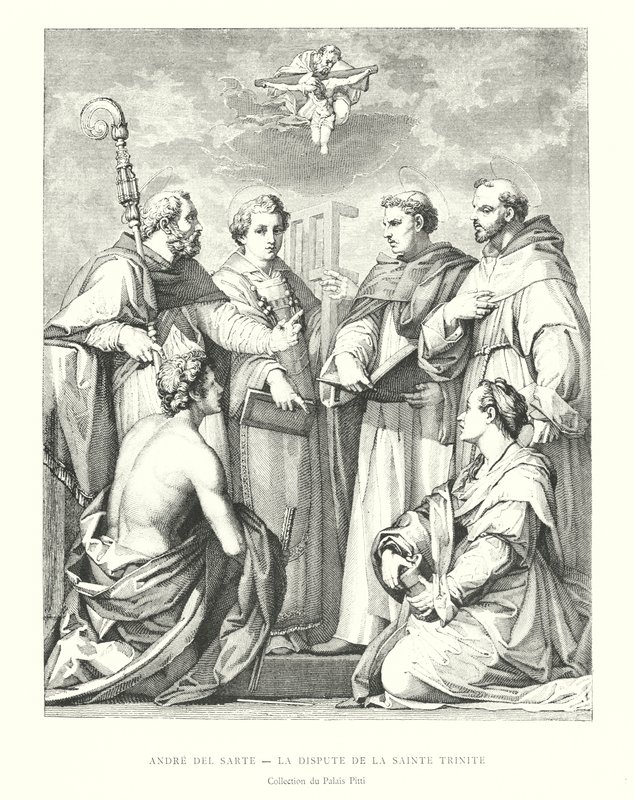 Andrea del Sarto, La disputa della Santissima Trinità, Collezione del Palazzo Pitti da Italian School