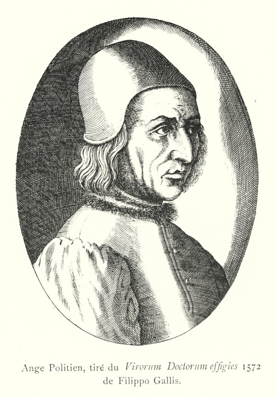 Angelo Poliziano, tratto dal Virorum Doctorum effigies 1572 di Filippo Gallis (incisione) da Italian School