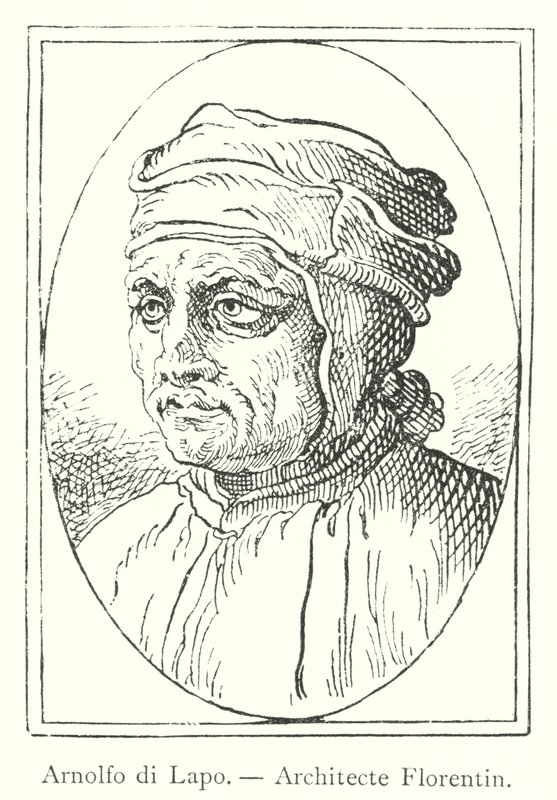 Arnolfo di Cambio, Architetto Fiorentino (incisione) da Italian School