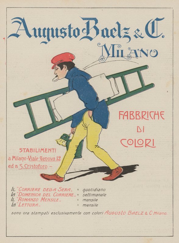 Augusto Baelz  C (litografia a colori) da Italian School