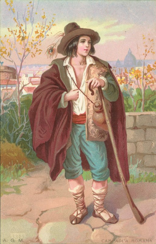 Campagna Romana (chromolitho) da Italian School