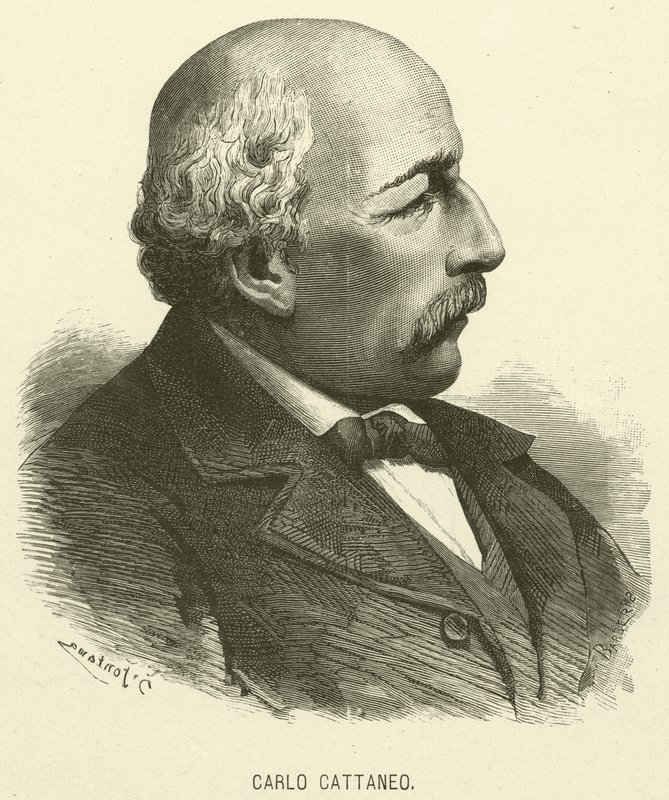 Carlo Cattaneo (incisione) da Italian School