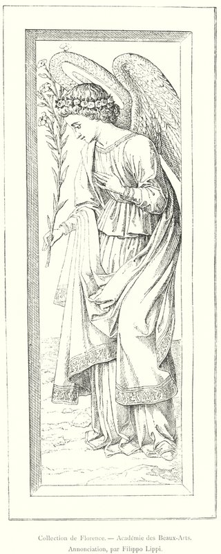 Collezione di Firenze, Accademia delle Belle Arti, Annunciazione, di Filippo Lippi (incisione) da Italian School