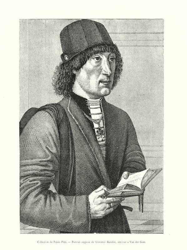 Collezione del Palazzo Pitti, ritratto supposto di Giovanni Bandini, attribuito a Van der Goes da Italian School