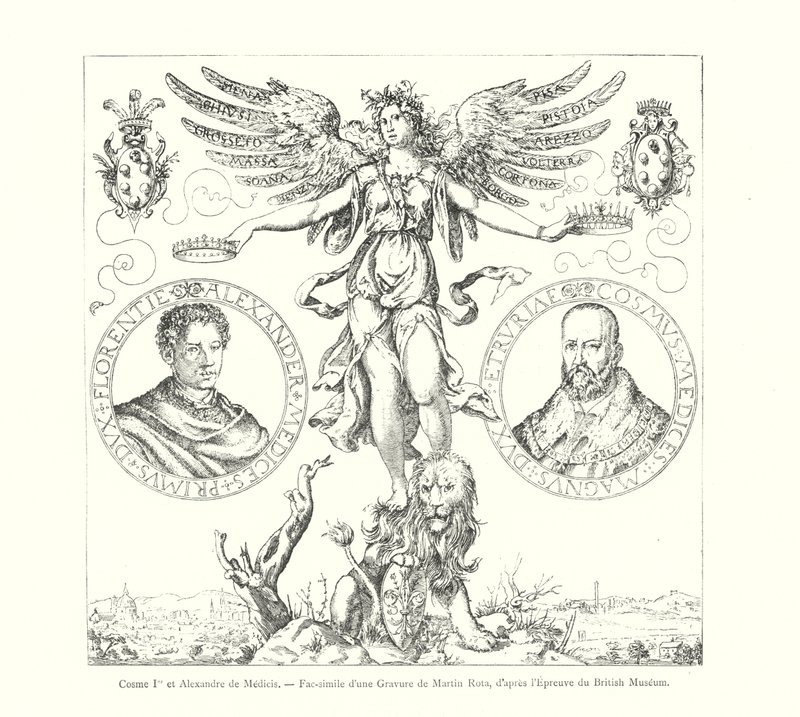Cosme Ier et Alexandre de Medicis, Fac-simile d