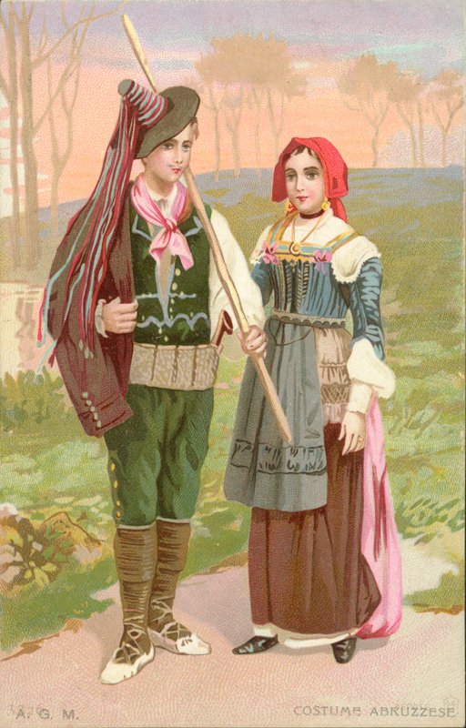 Costume Abruzzese (chromolitho) da Italian School