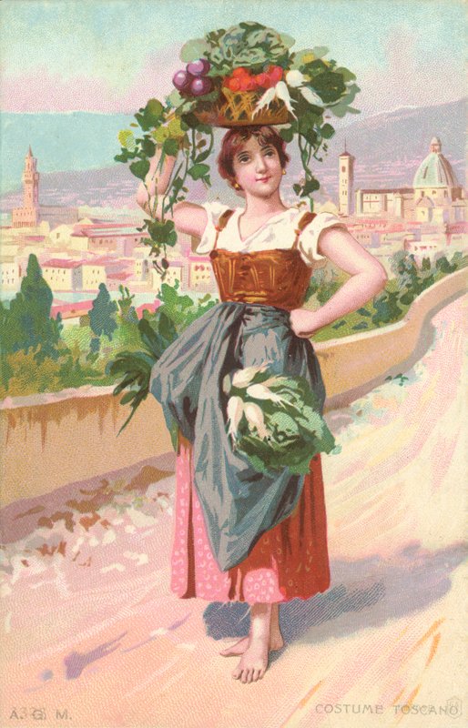 Costume Toscano (chromolitho) da Italian School