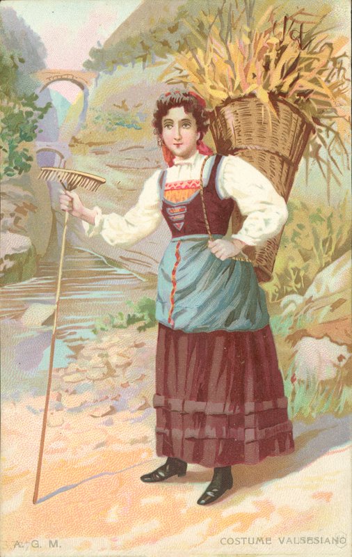 Costume Valsesiano (chromolitho) da Italian School
